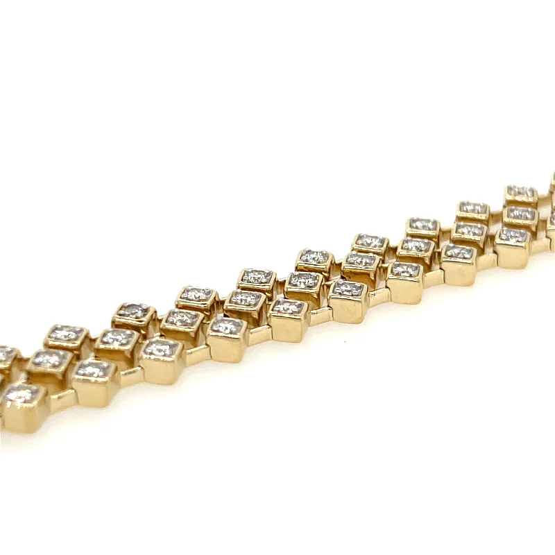 14K Yellow Gold Diamond Bracelet