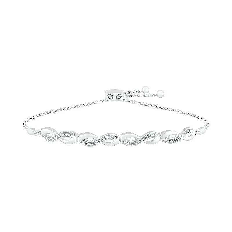 Diamond Infinity Bolo Bracelet with Diamonds