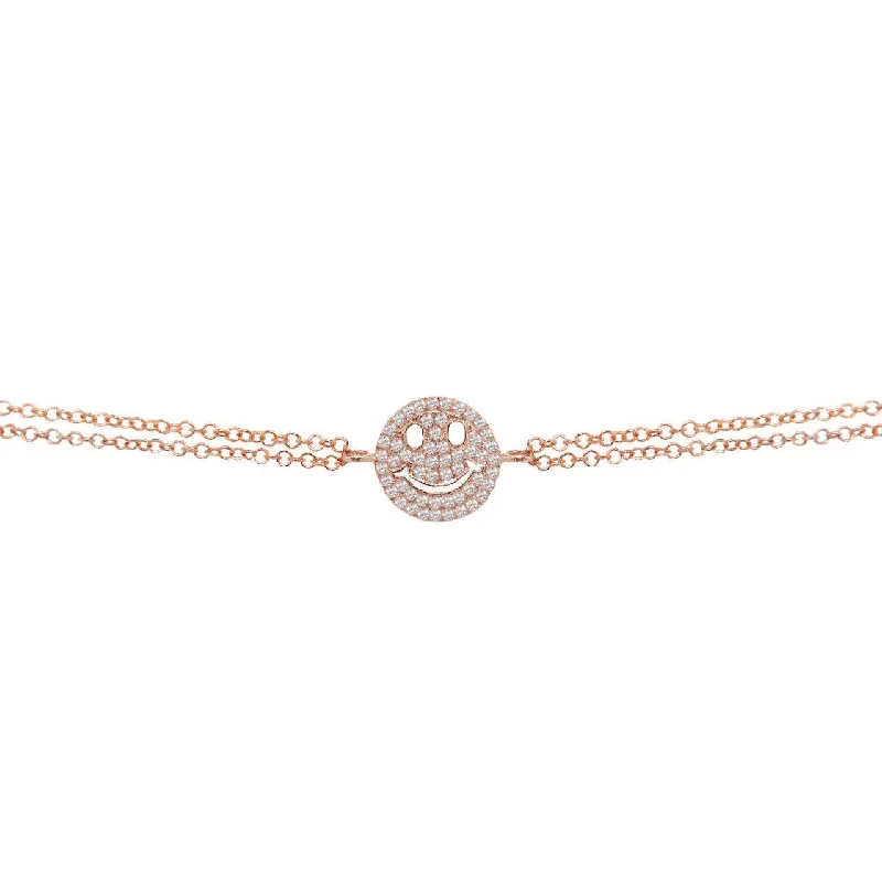 14K GOLD DIAMOND SMILEY BRACELET