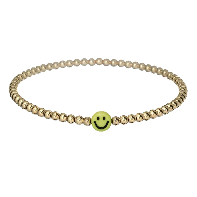 "Happy Face" Charm with Tarnish-Free Ball Beads