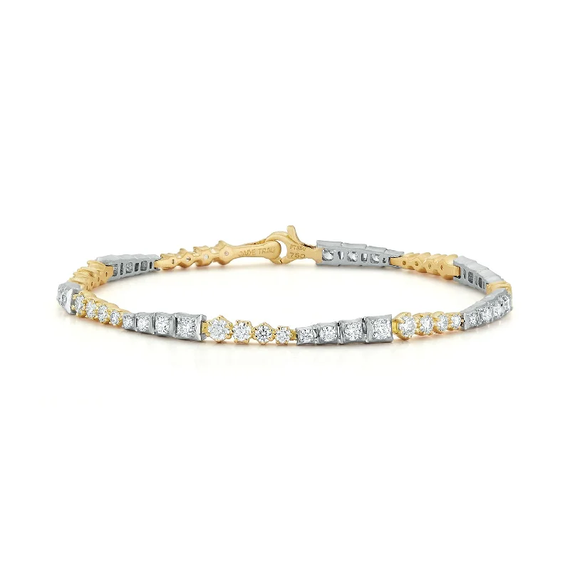 Harlow Two-Tone Diamond Line Bracelet