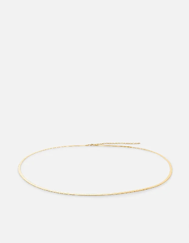 Herringbone Waist Chain, Gold Vermeil