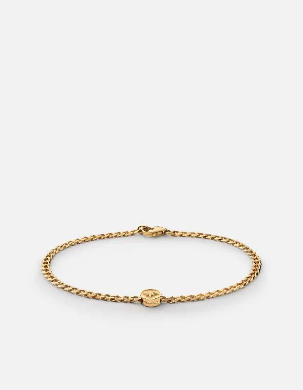 North Star Chain Bracelet, Gold Vermeil