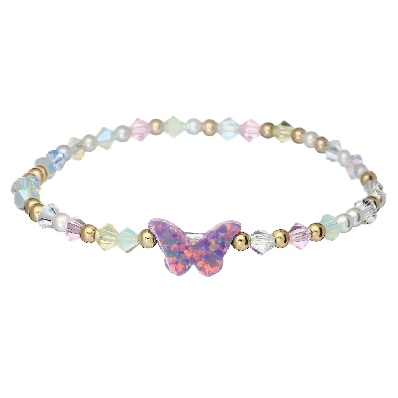 "PASTEL BUTTERFLY" Crystal Bracelet