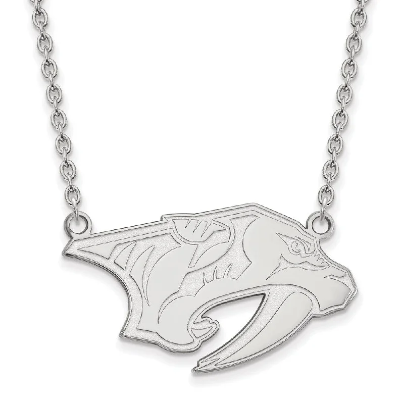 Sterling Silver NHL Nashville Predators Large Necklace, 18 Inch