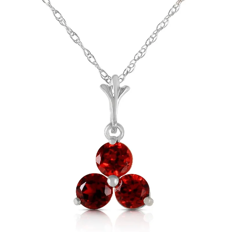 0.75 Carat 14K Solid White Gold Is A Marvel Garnet Necklace