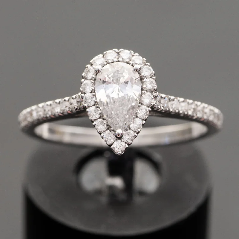 0.87 carat natural diamond ring D-F VS