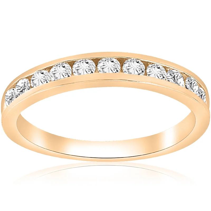 1/2 cttw Diamond Channel Set Wedding Ring 10k Yellow Gold