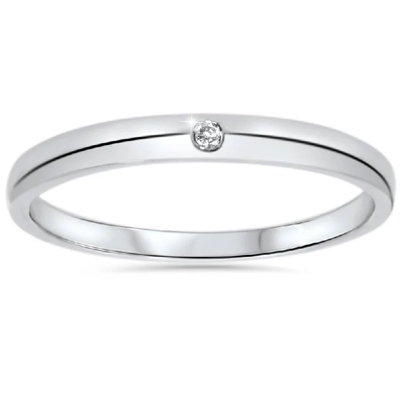 1/30ct 2.5mm Solitaire Diamond Wedding Promise Ring