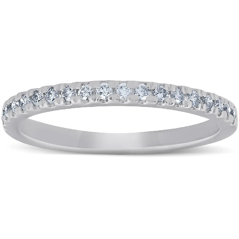 1/4 Ct Diamond Wedding Ring 10k White Gold