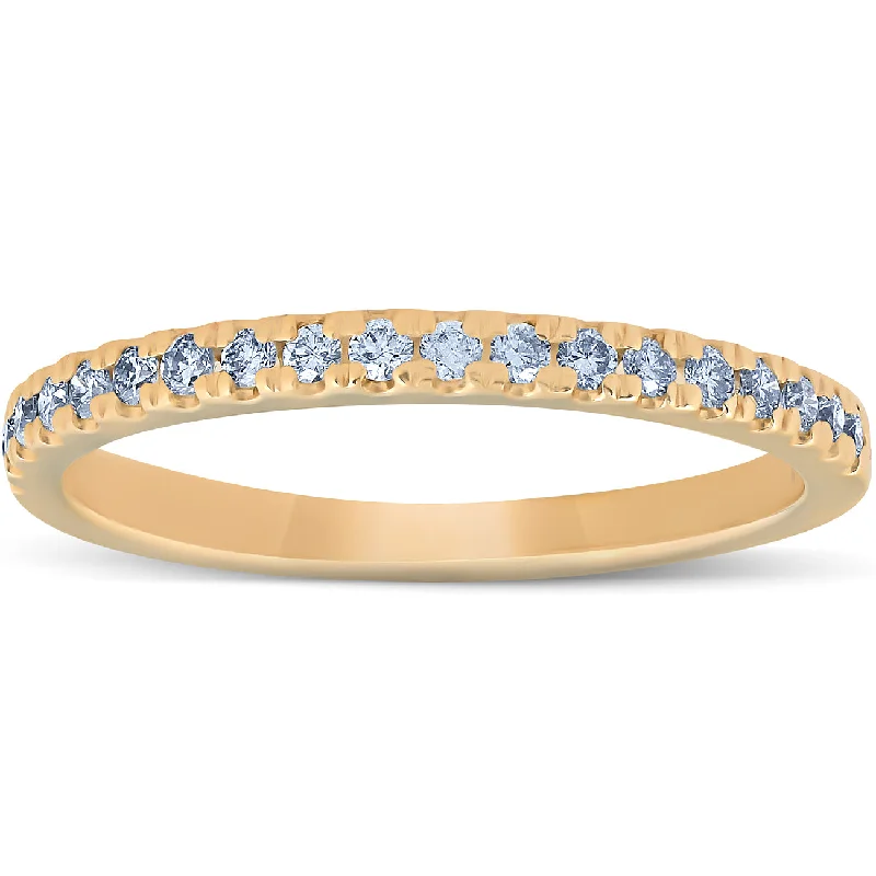 1/4 Ct Diamond Wedding Ring 10k Yellow Gold