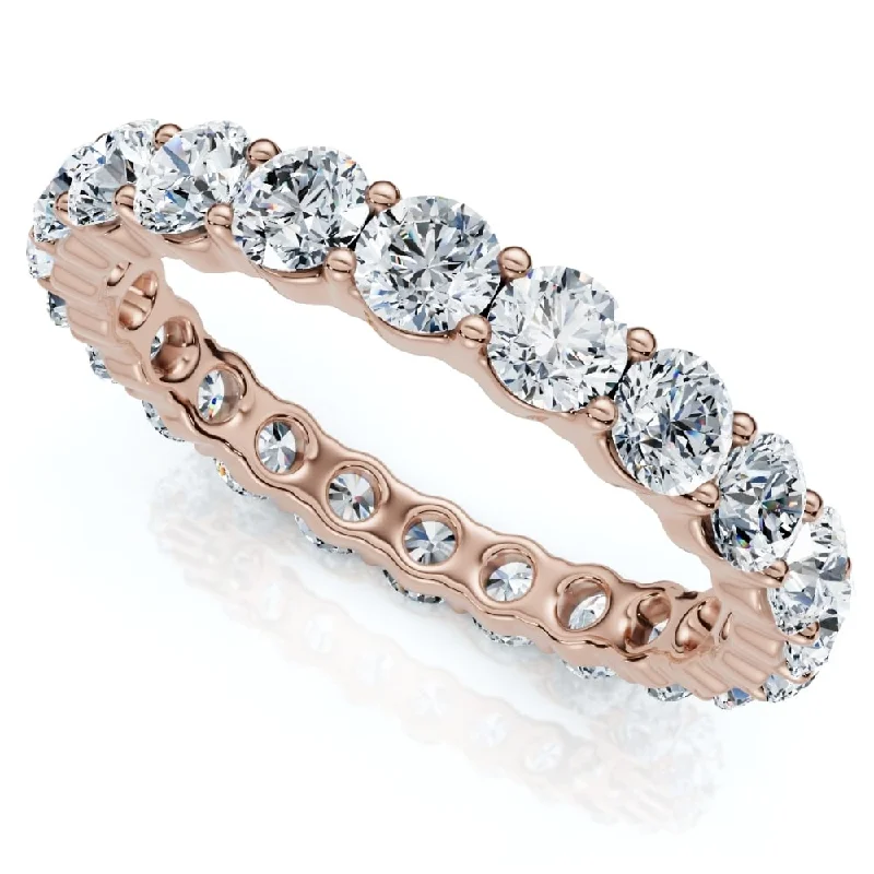 2ct Diamond Eternity Ring Rose Gold