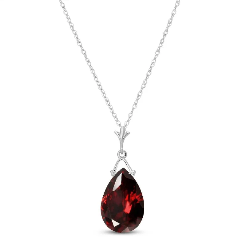 5.1 Carat 14K Solid White Gold You Amethystong Us Garnet Necklace