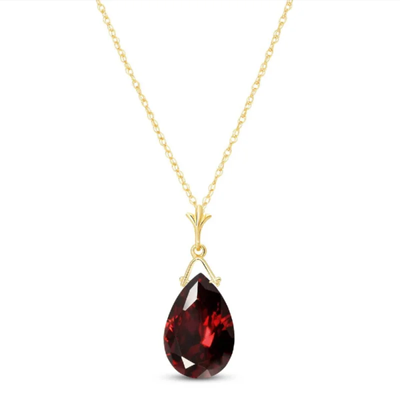 5.1 Carat 14K Solid Yellow Gold Truthful Garnet Necklace