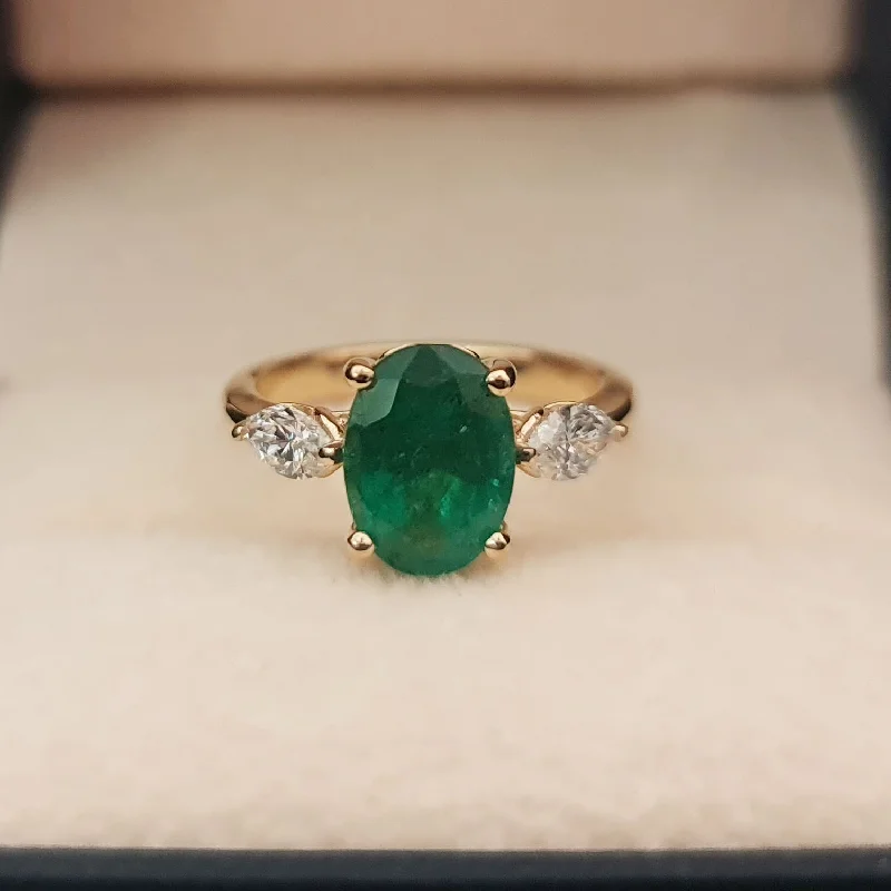 Bareket - 2.81 carat natural emerald ring with 0.50 carat natural diamonds