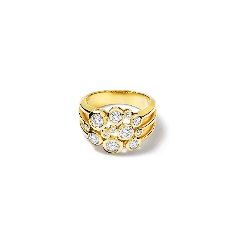 Cirkel Ring 18ct Yellow Gold - Diamond