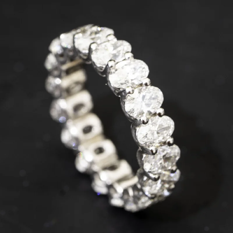 Olivia  -  Oval Diamond Eternity Band - 4.69 carat diamonds, D - F VS