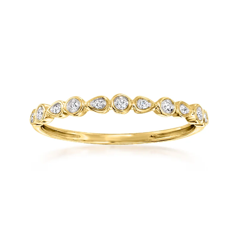 Ross-Simons Diamond-Accented Ring in 14kt Yellow Gold