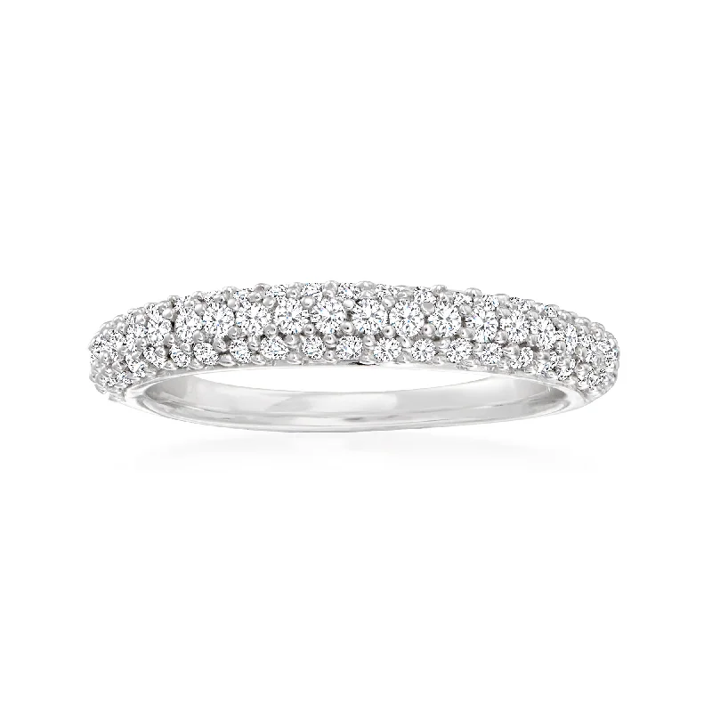 Ross-Simons Diamond Pave Ring in Sterling Silver