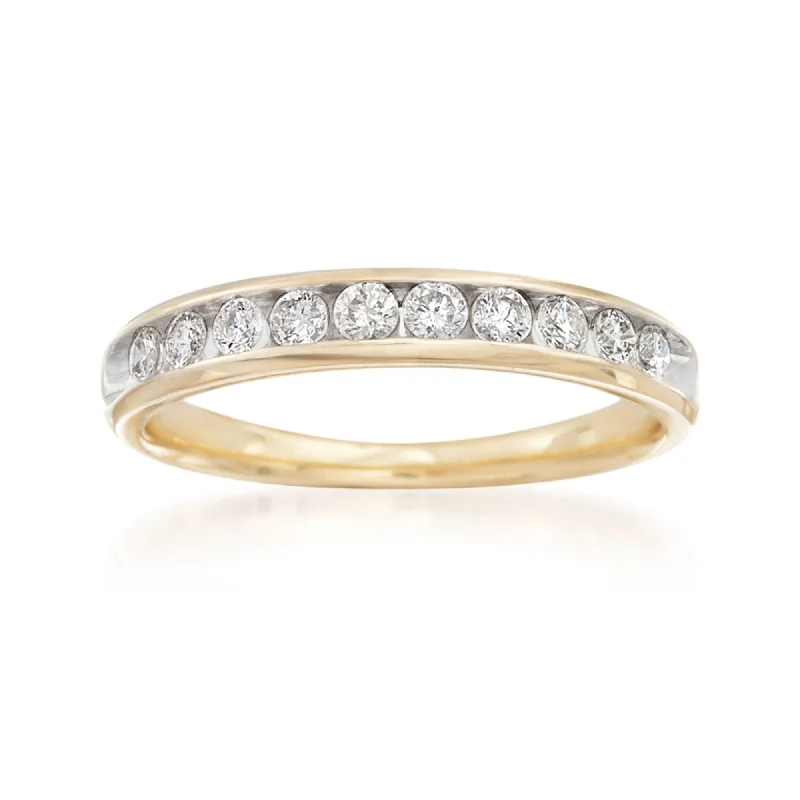 Ross-Simons Diamond Wedding Ring in 14kt Yellow Gold