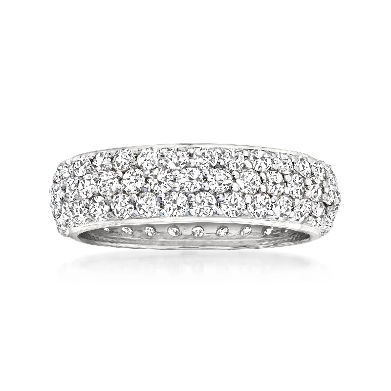 Ross-Simons Micropave Diamond Eternity Band in 14kt White Gold