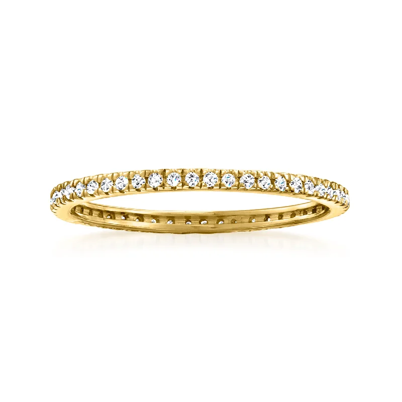 RS Pure by Ross-Simons Diamond Eternity Ring in 14kt Yellow Gold