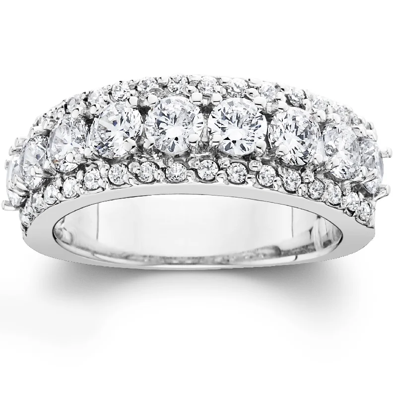 VS 1 3/4ct Diamond Wedding Ring 14K White Gold