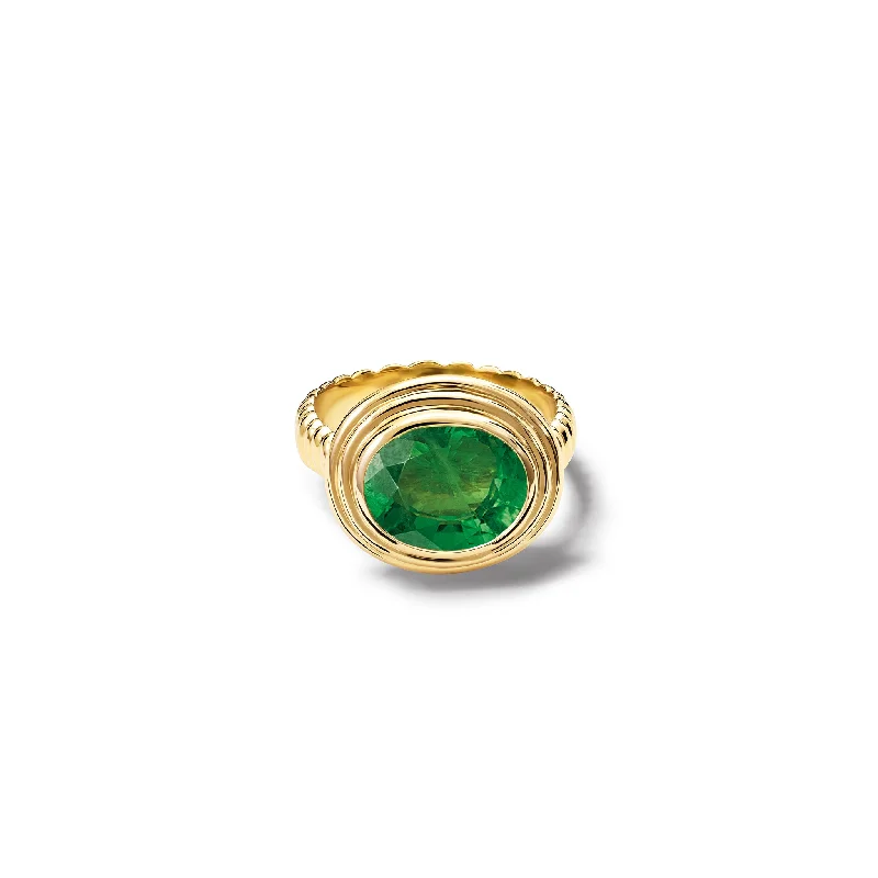 Whirlpool II Ring 18ct Yellow Gold - Tsavorite Garnet