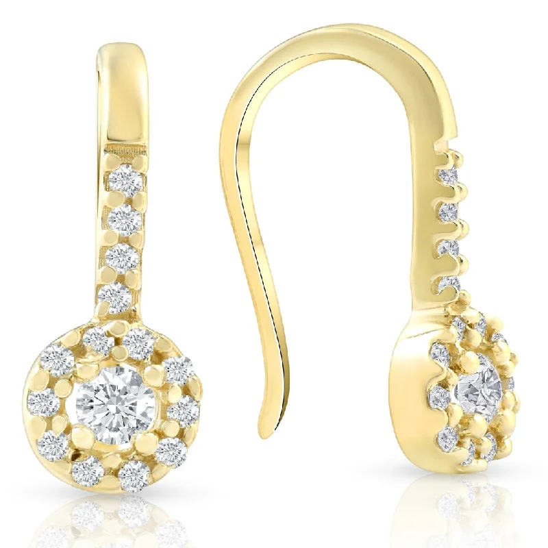 1/4ct Diamond Earrings Yellow Gold