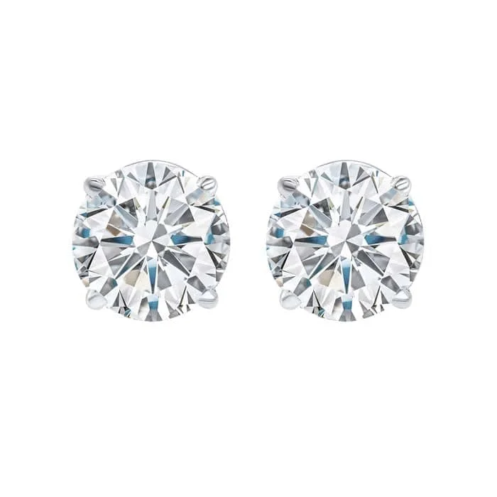 Mountz Collection 1/2CTW Four-Prong Diamond Stud Earrings in 14K White Gold