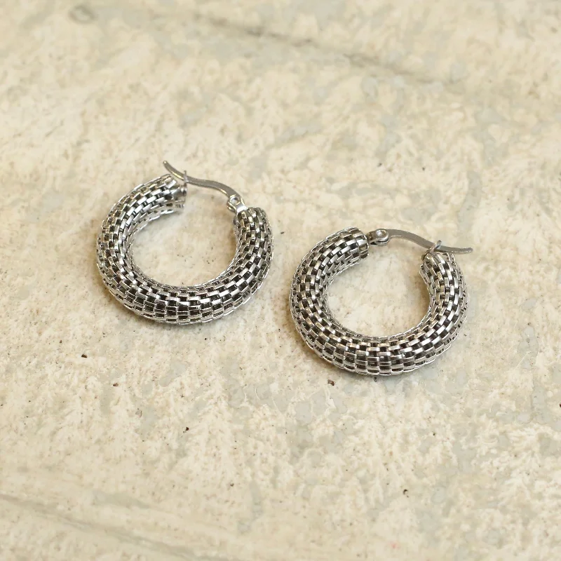 Disco Tube Hoop Earrings