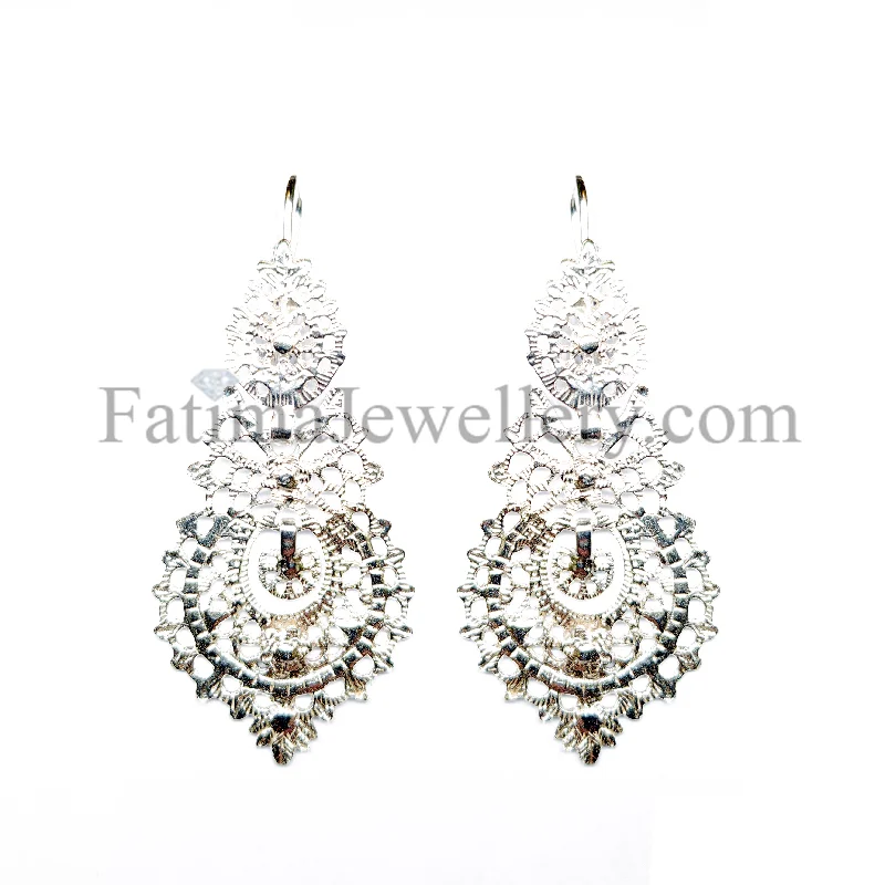 Silver Earrings - Brincos De Rainha