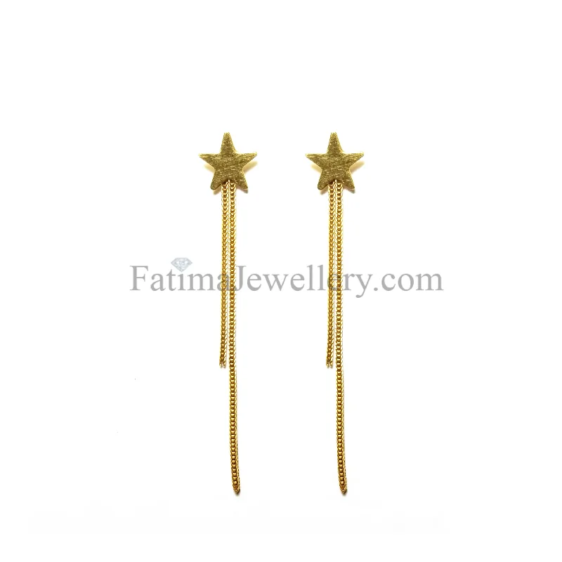 Earrings - Gold Shooting Star