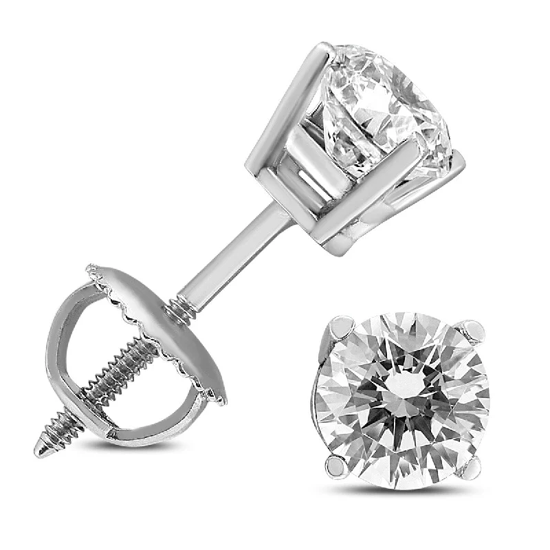 Marquee 3/8 Carat TW Diamond Screw Back Studs in 14K White Gold