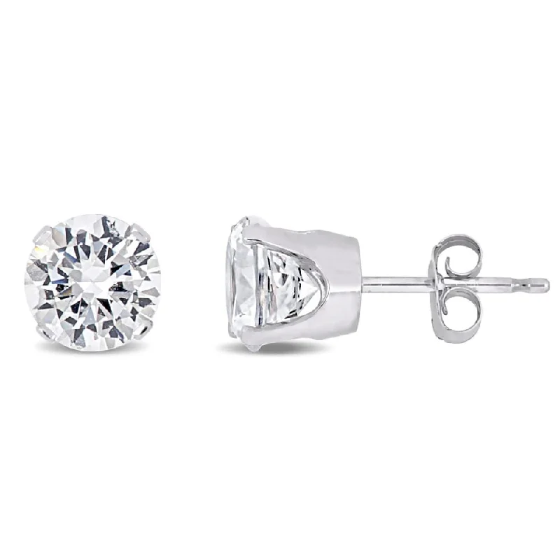 Miadora 10k Gold Created White Sapphire Stud Earrings