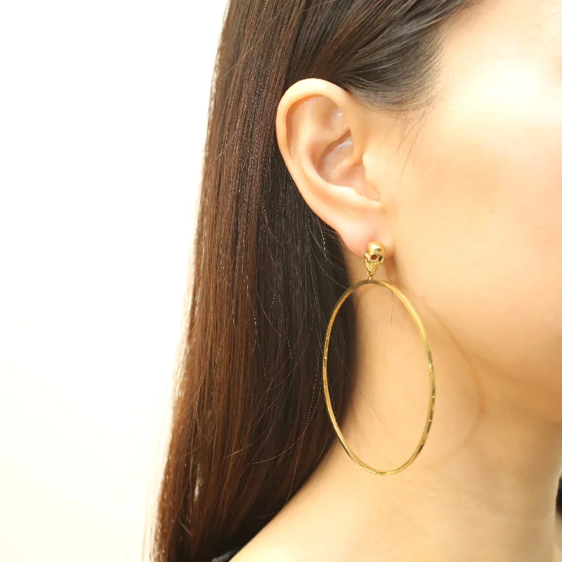 Skull w/ Circle Drop Earrings