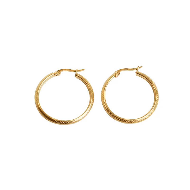 Snake Texture Hoop Earrings