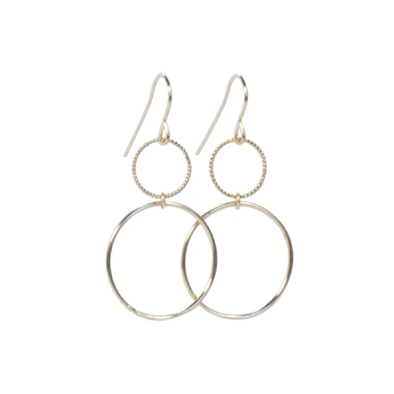 Two Circle Hook Earrings