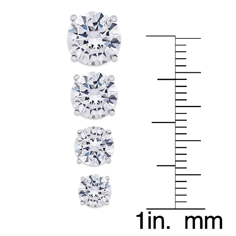 Victoria Townsend .925 Sterling Silver Cubic Zirconia 4Pr. Stud Set