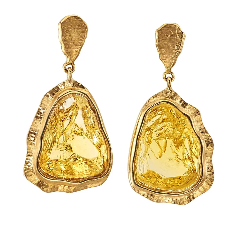 Women’s Cleaved Citrine Earrings