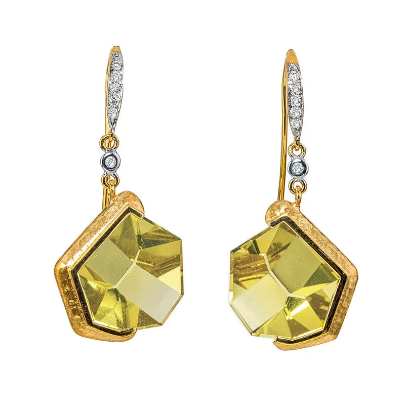 Women's Mirror Mirror Lemon Quartz Earrings