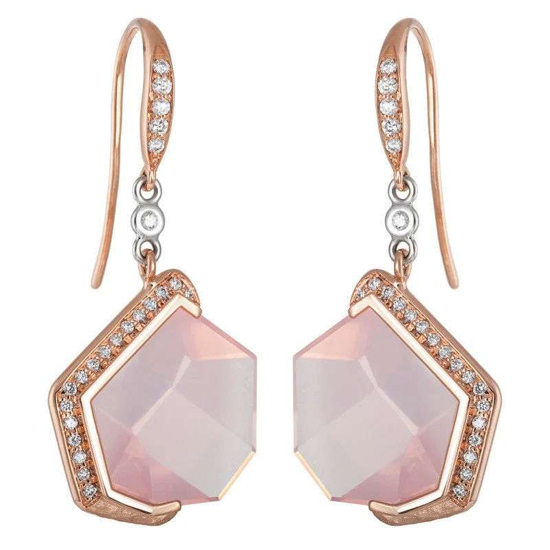 Women's Mirror Mirror Rose Quartz Earrings