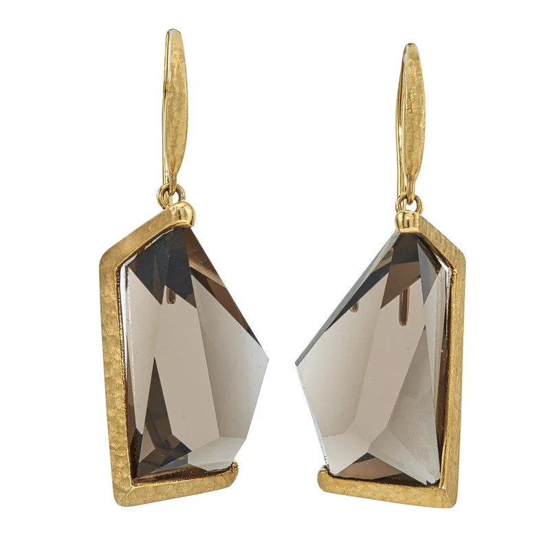 Women's Mirror Mirror Smoky Quartz Earrings