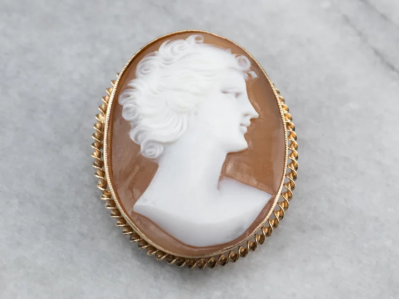 Mid Century Cameo Brooch or Pendant