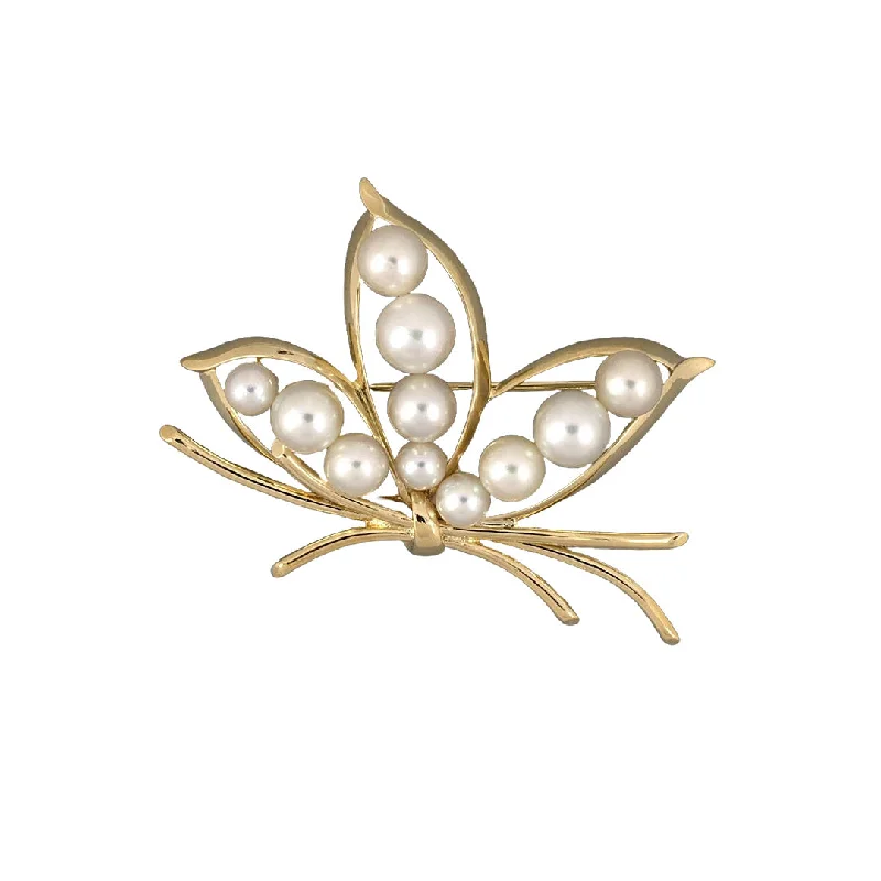 Mikimoto Akoya Pearl Floral Bow Pin