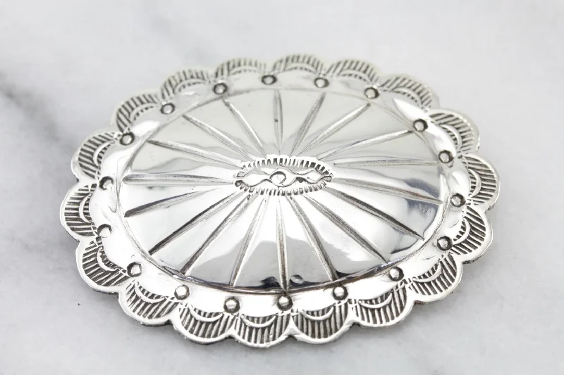 Vintage Sterling Silver Southwest Style Brooch