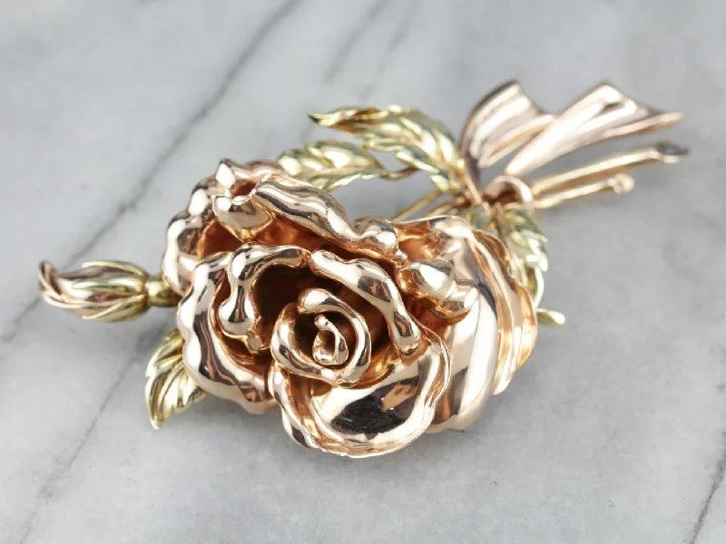 Vintage Tiffany  & Co. Rose Brooch